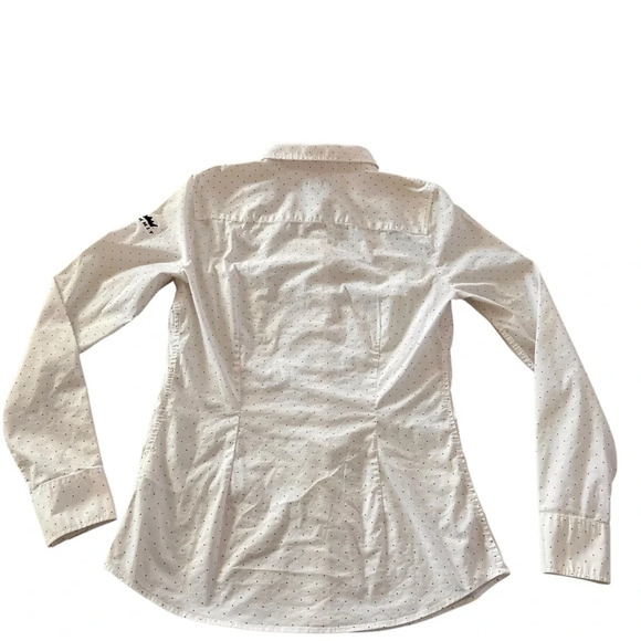 Banana Republic Summit Riley Tailored Fit White with Black Polka Dots NWOT - Picture 6 of 13